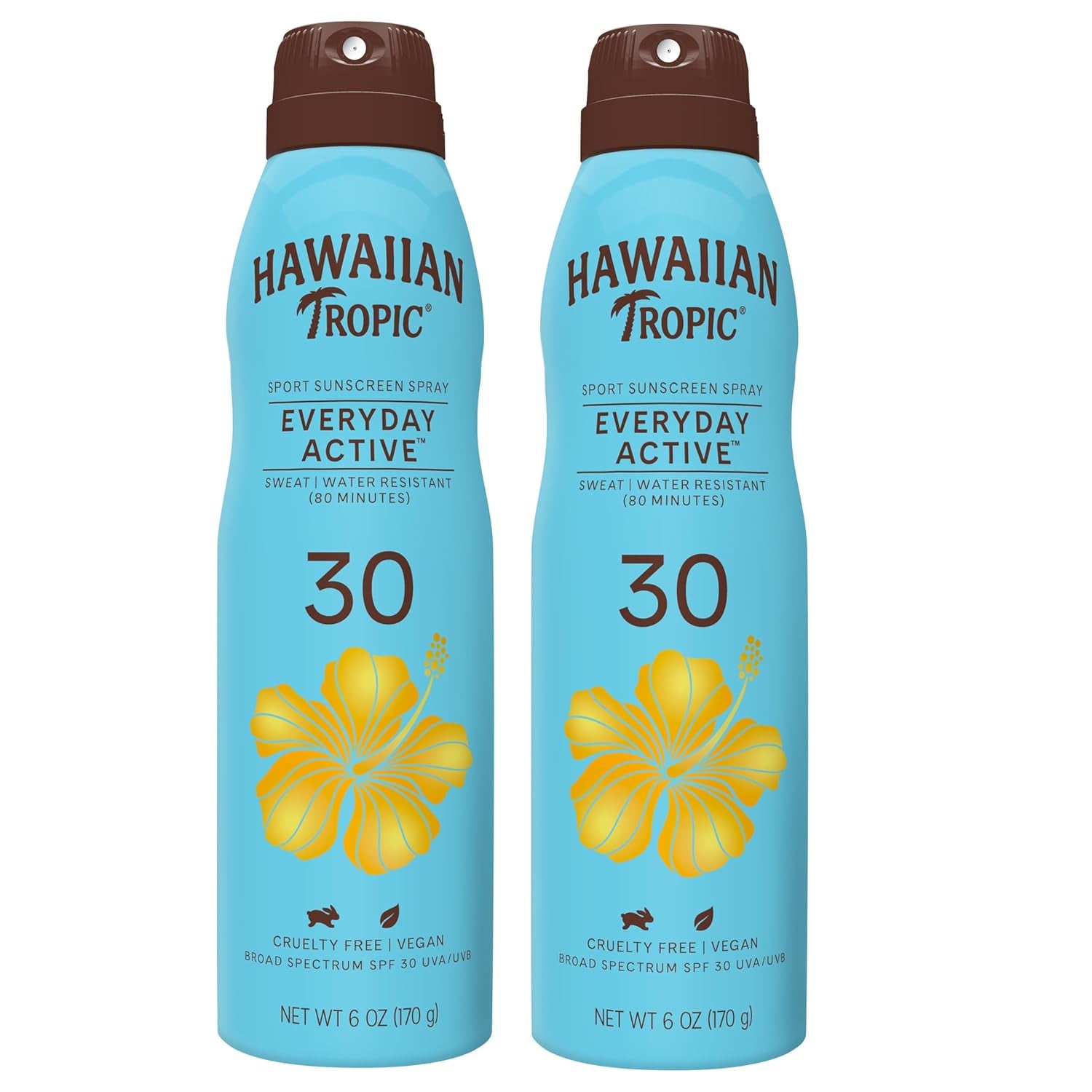 Everyday Active Clear Spray Sunscreen SPF 30|  Sunscreen Spray SPF 30, Sunblock, Oxybenzone Free, 6Oz Each Twin Pack