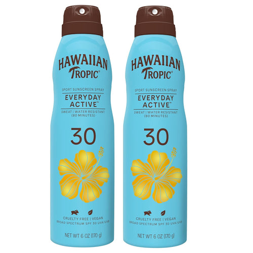Everyday Active Clear Spray Sunscreen SPF 30|  Sunscreen Spray SPF 30, Sunblock, Oxybenzone Free, 6Oz Each Twin Pack