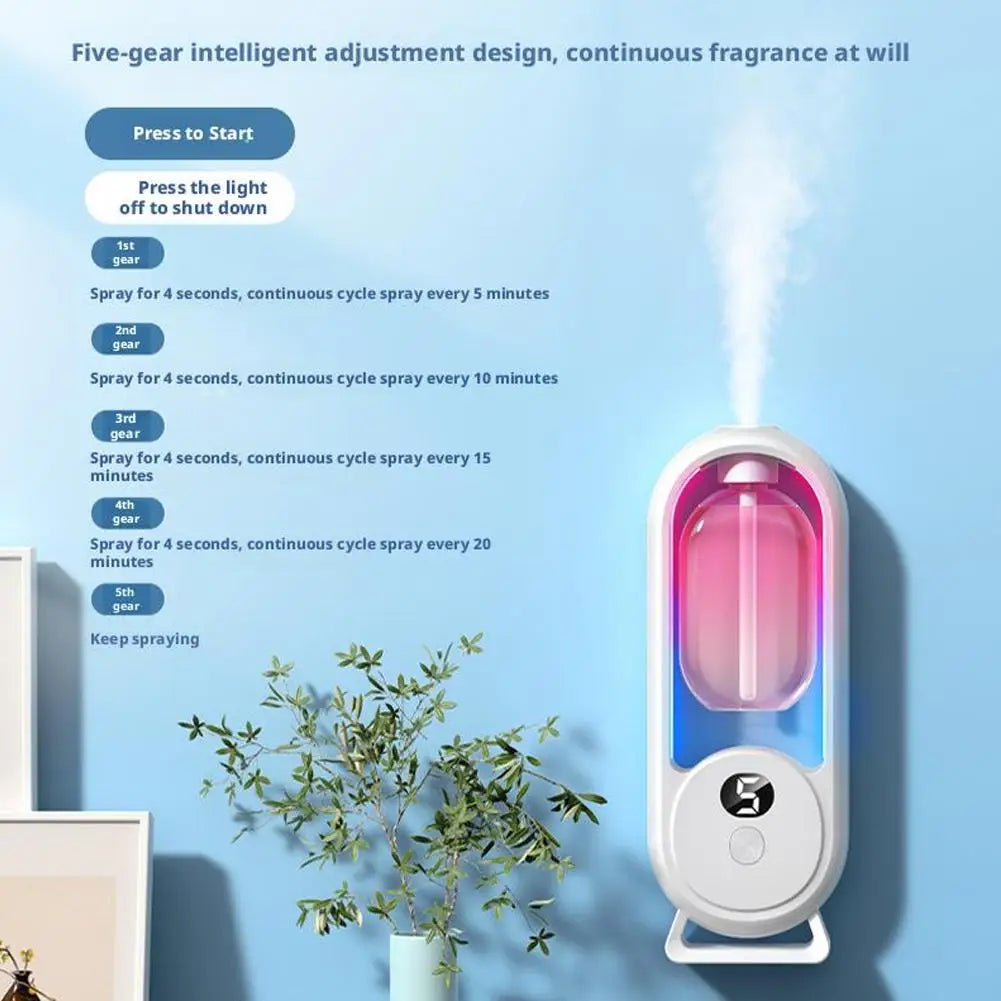 Automatic Essential Oil Diffuser – USB Spray Aroma Humidifier with LED Light