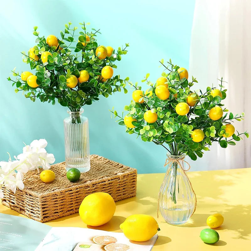 Lemon Branch Faux Greenery Stems