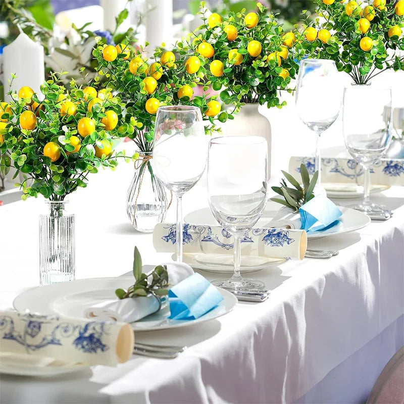 Lemon Branch Faux Greenery Stems
