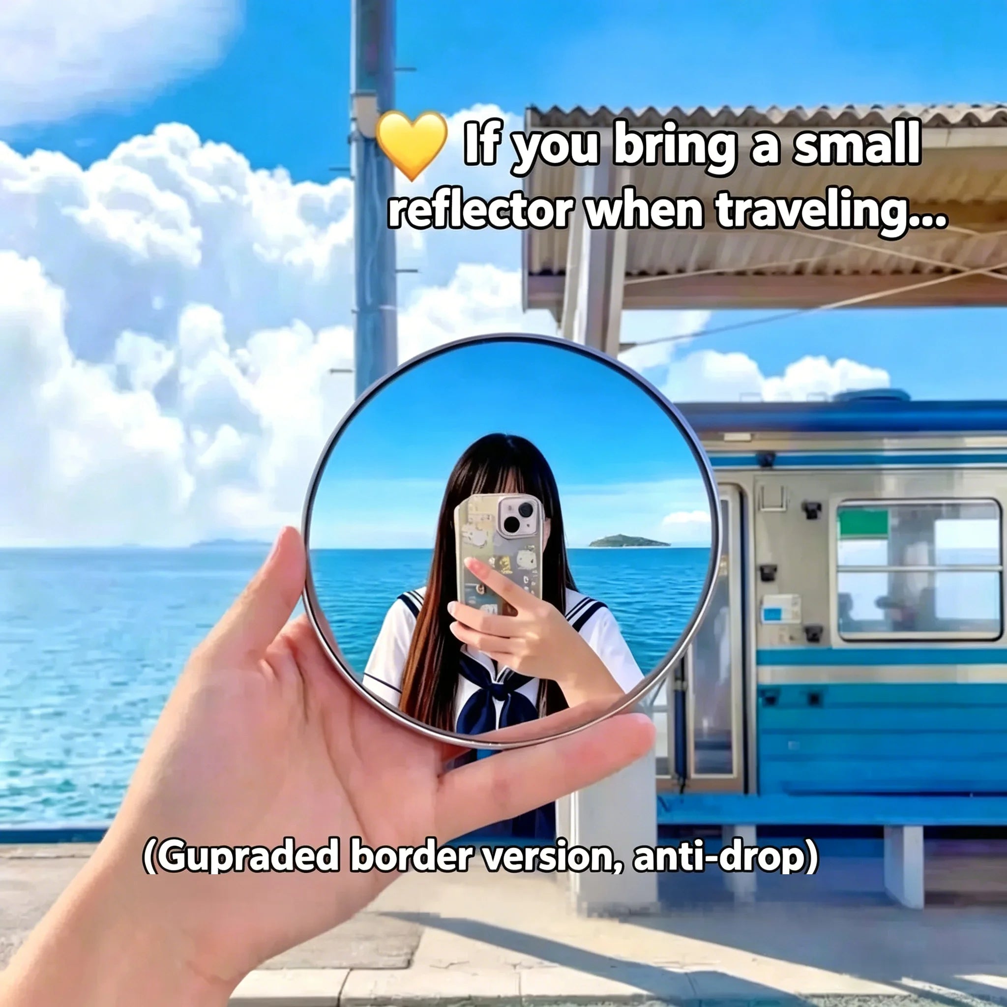 Mini Convex Mirror Set – Wide-Angle Vlogging & Blind-Spot Mirrors