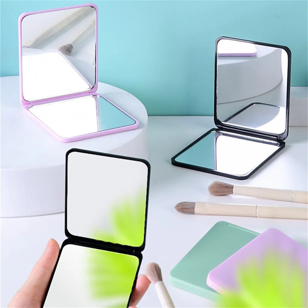 Foldable Double-Sided Makeup Mirror – Portable Travel & Desktop Vanity Mirror