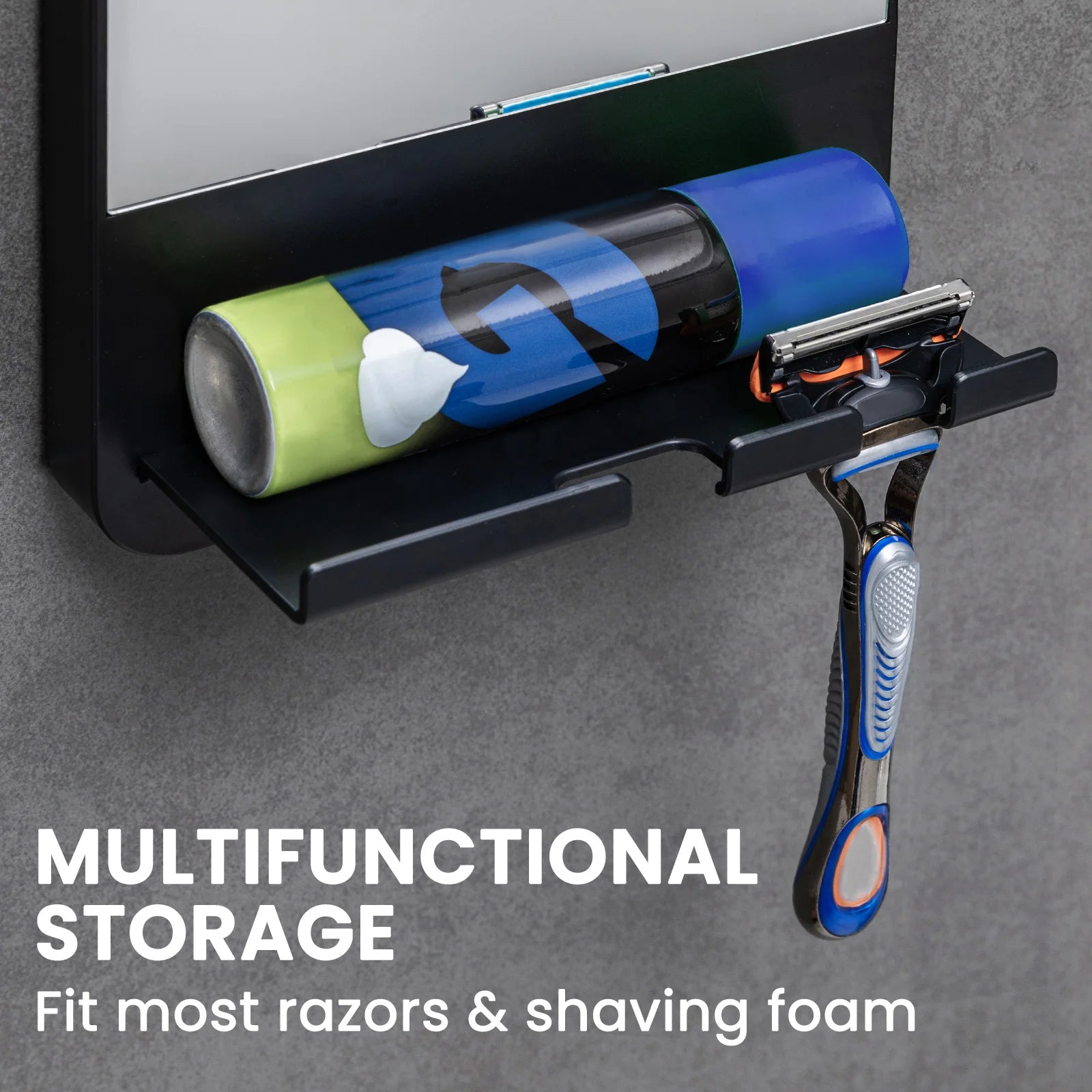 Fogless Shower Mirror – Anti-Fog Shaving Mirror with Razor Holder