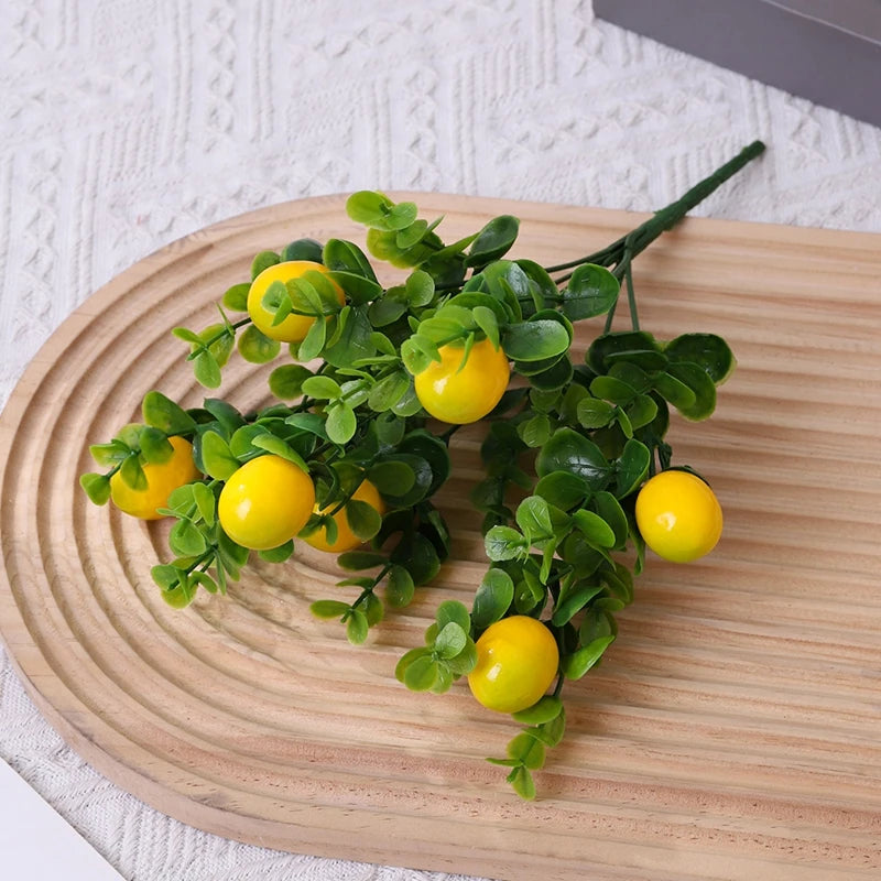 Lemon Branch Faux Greenery Stems