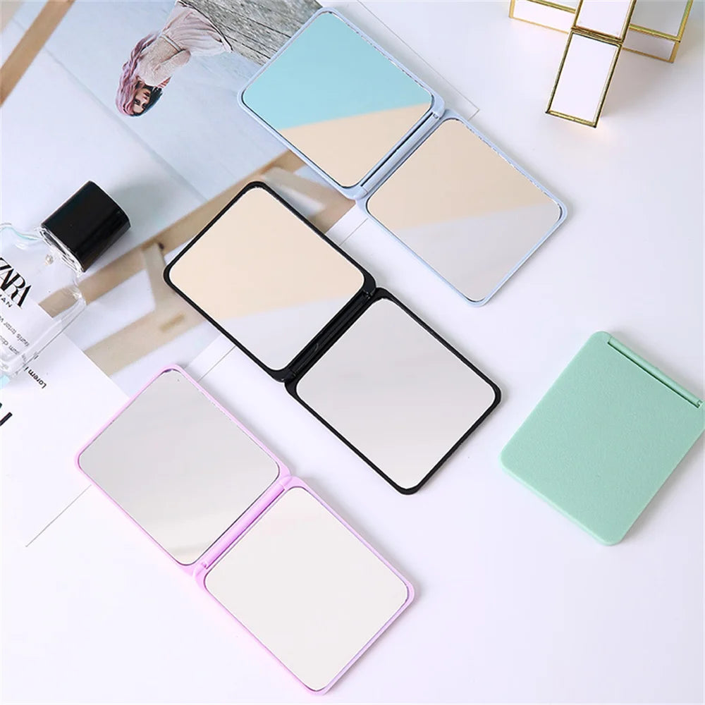 Foldable Double-Sided Makeup Mirror – Portable Travel & Desktop Vanity Mirror