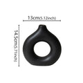 Minimalist Donut Vase – Modern Hollow Single-Flower Vase for Home & Wedding Decor