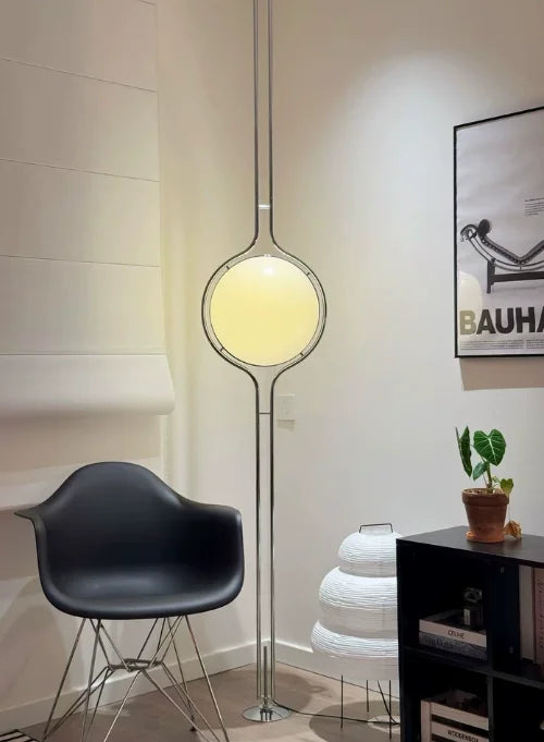 Modern Acrylic Floor Lamp – Minimalist Round Ball Standing Light for Bedside