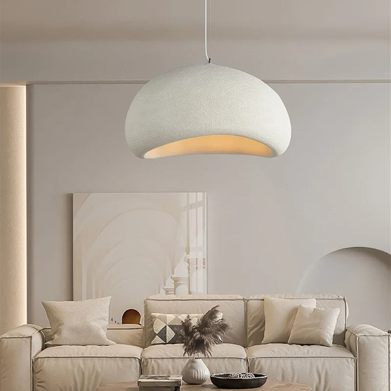 Nordic Wabi-Sabi LED Pendant Light – Minimalist Ceiling Chandelier for Dining Room