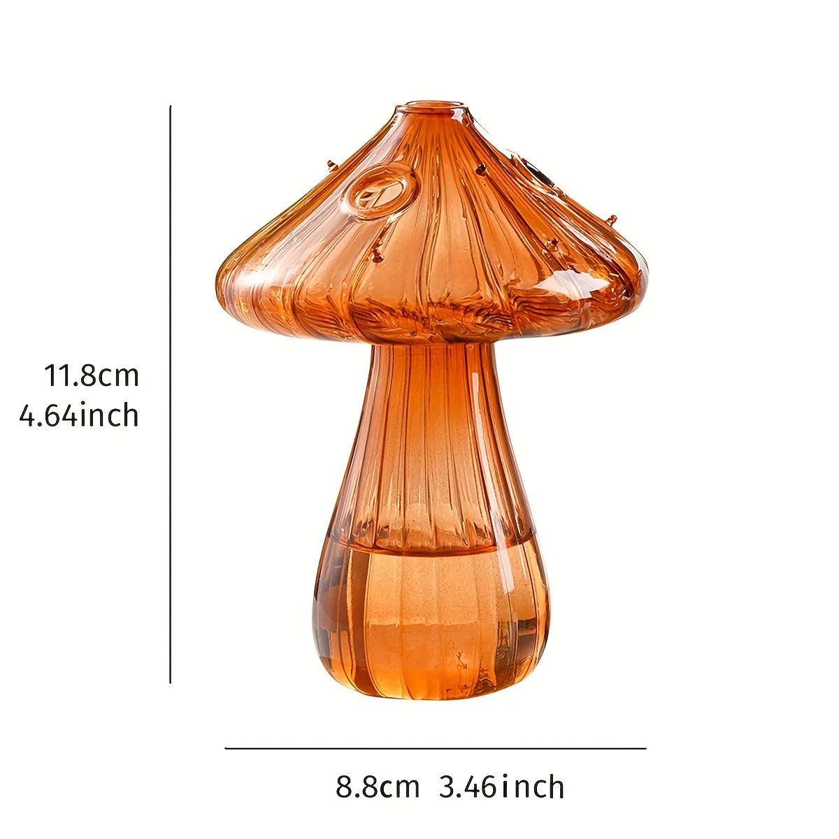 Mushroom Glass Bud Vase – Colorful Hydroponic Vase for Home & Office Decor