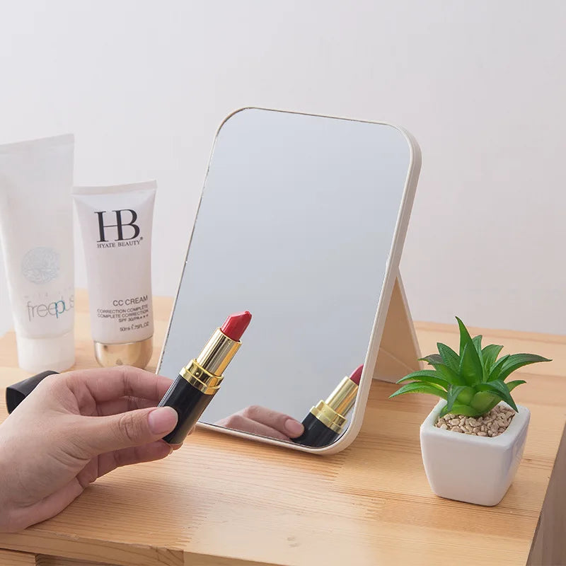 Portable Folding Cosmetic Mirror – Compact Square Makeup Mirror for Travel