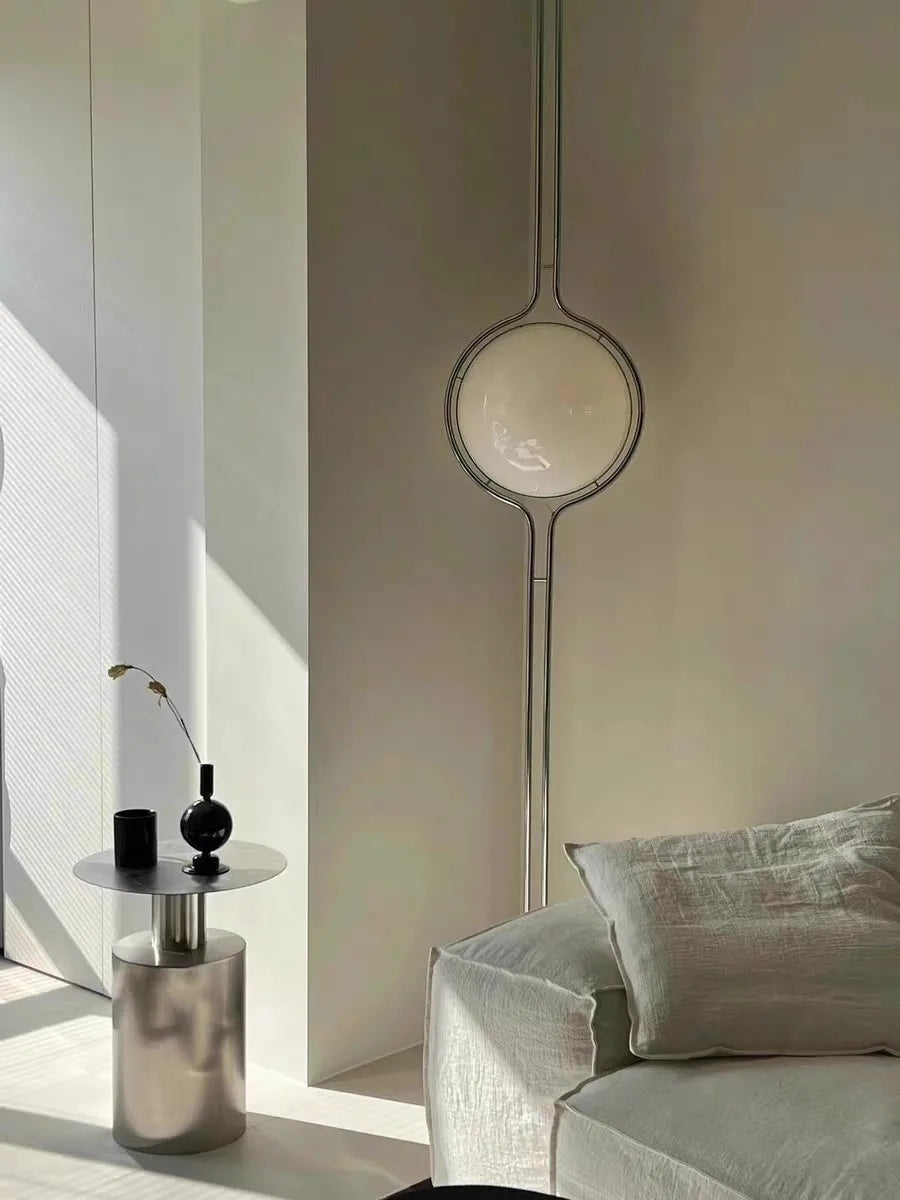 Modern Acrylic Floor Lamp – Minimalist Round Ball Standing Light for Bedside