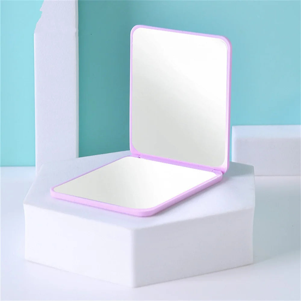 Foldable Double-Sided Makeup Mirror – Portable Travel & Desktop Vanity Mirror