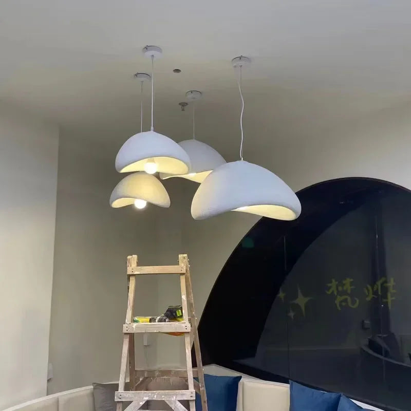 Nordic Wabi-Sabi LED Pendant Light – Minimalist Ceiling Chandelier for Dining Room