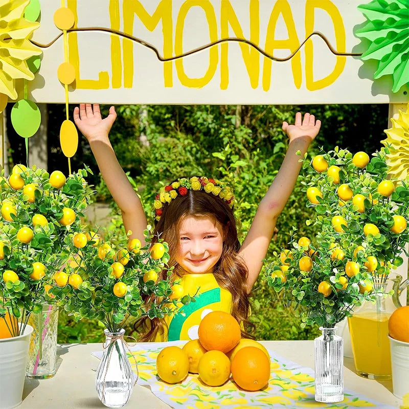 Lemon Branch Faux Greenery Stems