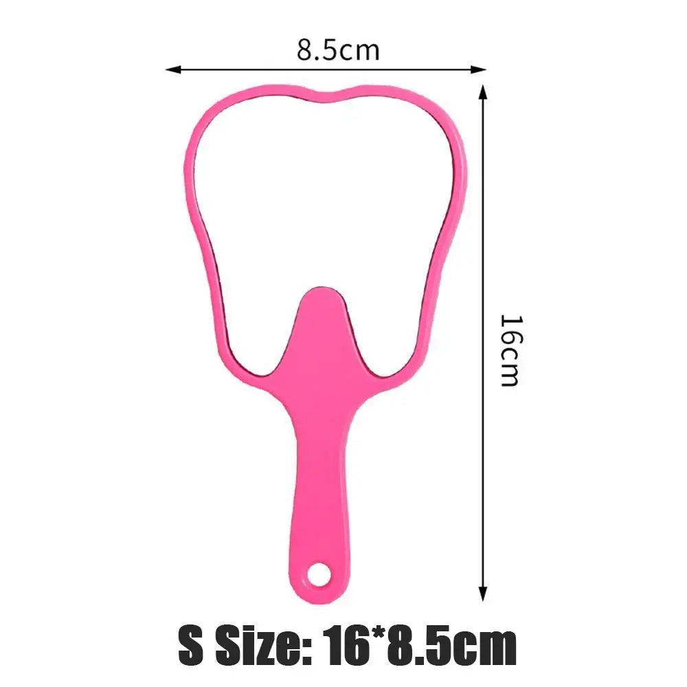 Cute Tooth-Shaped Handheld Mirror – Novelty HD Makeup Mirror Gift
