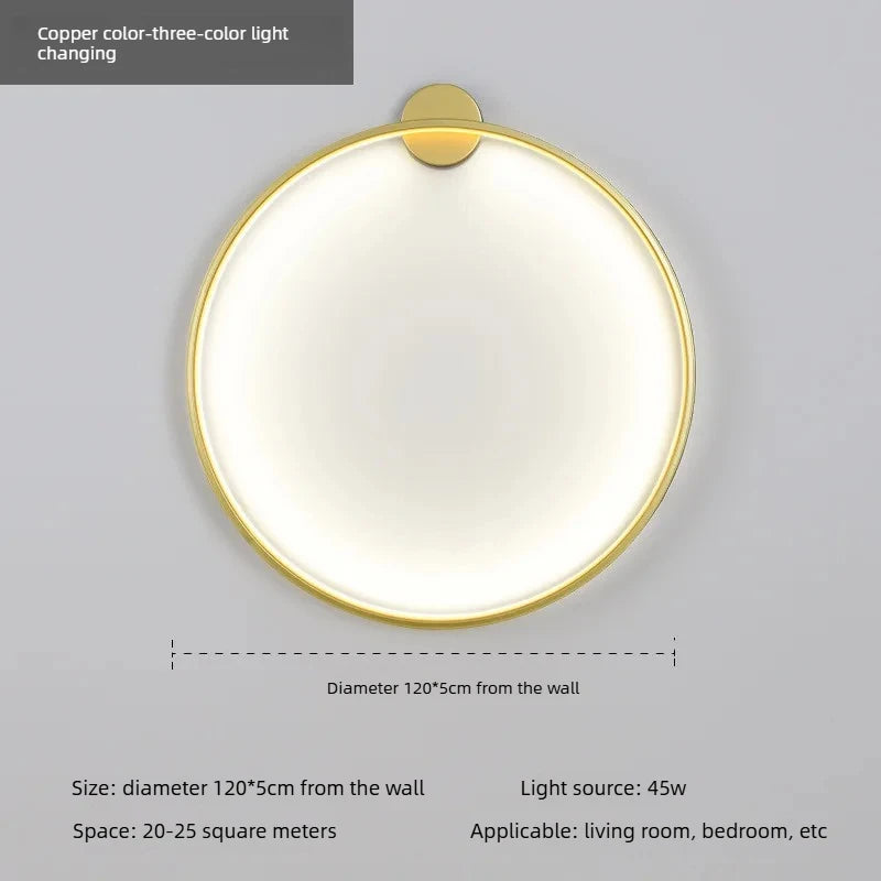 Minimalist LED Circle Wall Sconce – Modern Ring Wall Light for Living Room & Bedside