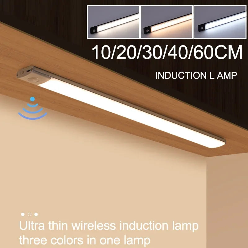 Wireless Motion-Sensor LED Cabinet Light – Rechargeable Closet & Stair Night Light