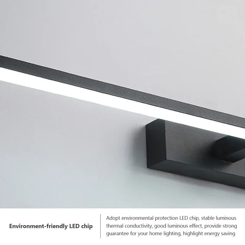 Modern LED Bathroom Wall Light – Aluminum Mirror Vanity Lamp (3 Colors)