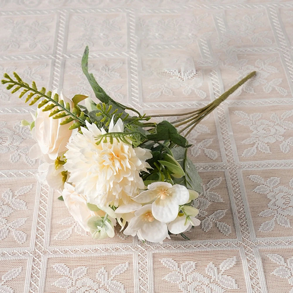 Silk Rose & Chrysanthemum Bouquet