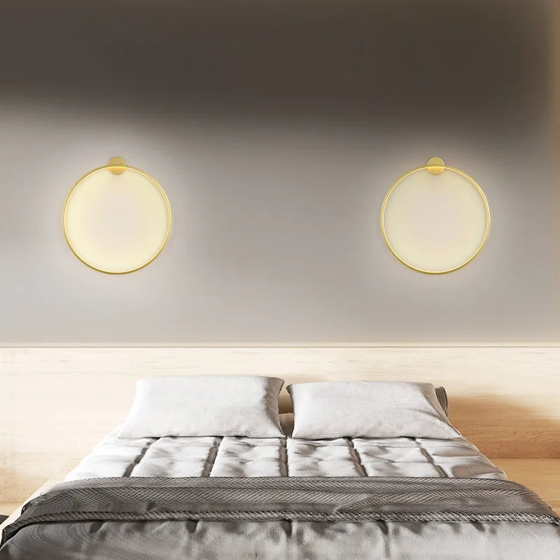 Minimalist LED Circle Wall Sconce – Modern Ring Wall Light for Living Room & Bedside