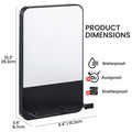Fogless Shower Mirror – Anti-Fog Shaving Mirror with Razor Holder