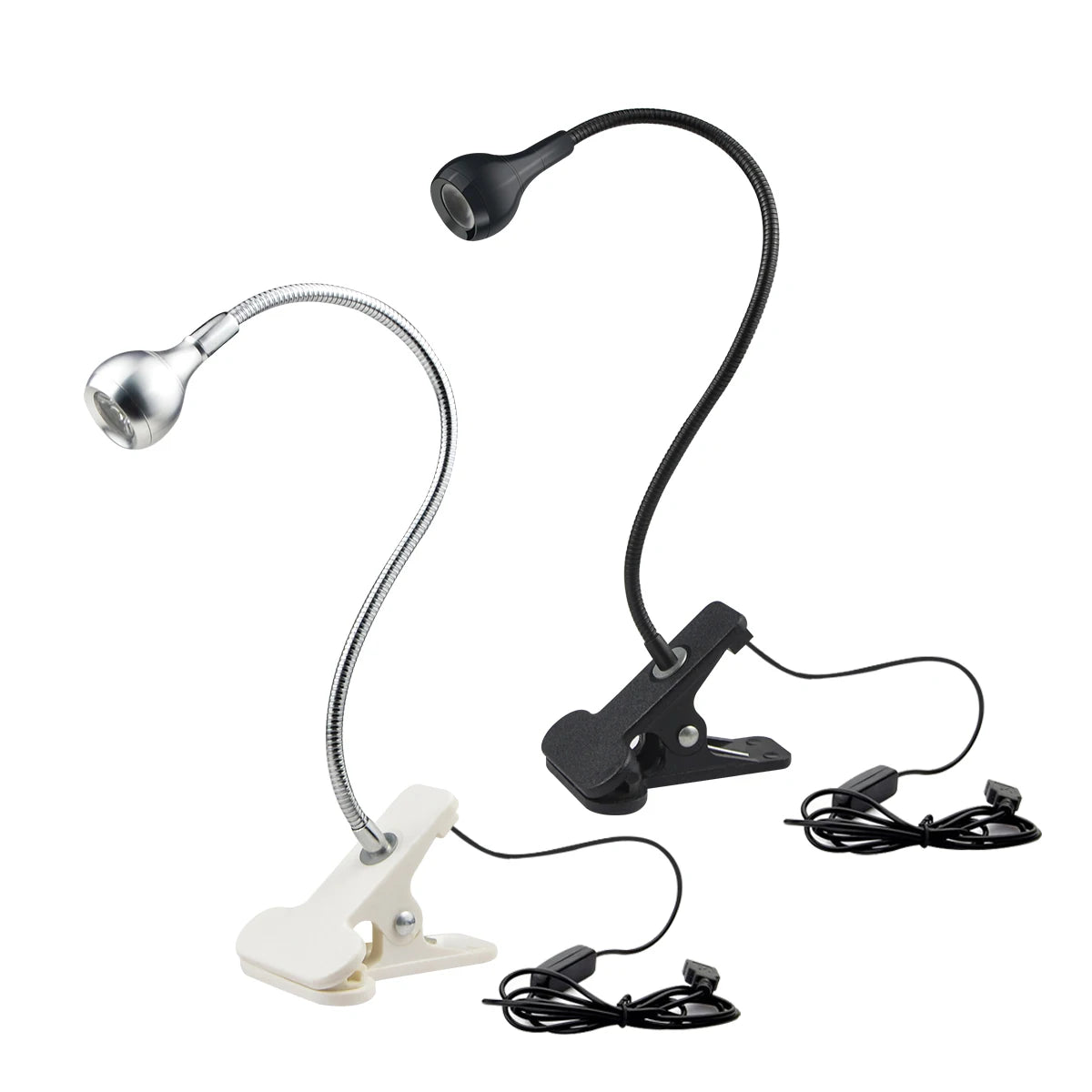 Flexible Clip-On Reading Lamp – USB Bedside Book Light for Study & Bedroom