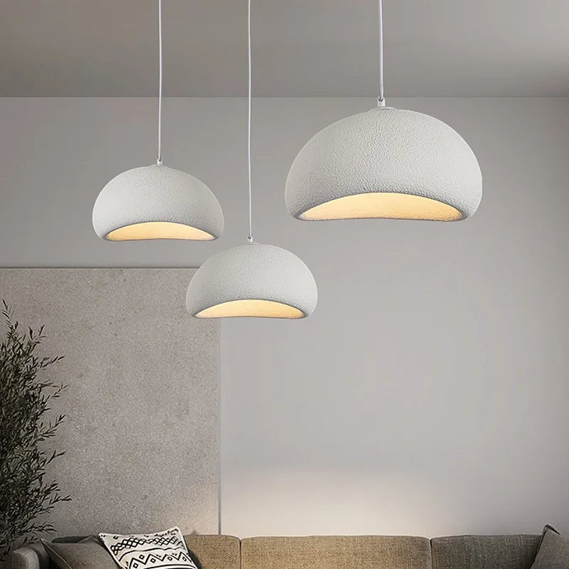 Nordic Wabi-Sabi LED Pendant Light – Minimalist Ceiling Chandelier for Dining Room