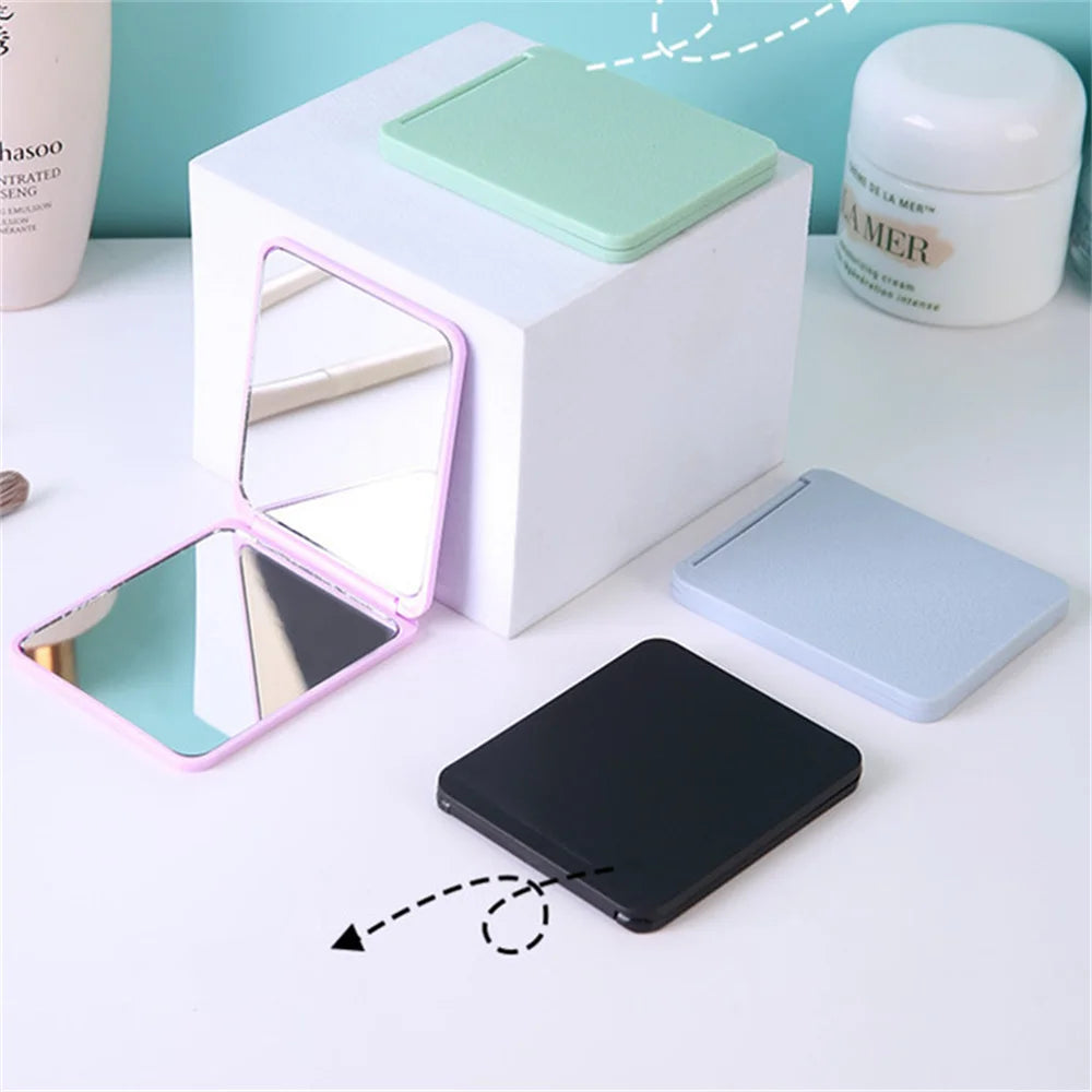 Foldable Double-Sided Makeup Mirror – Portable Travel & Desktop Vanity Mirror