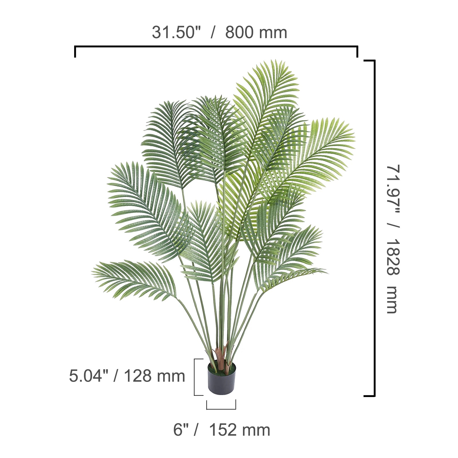 Artificial Palm Tree — 4 to 6 ft