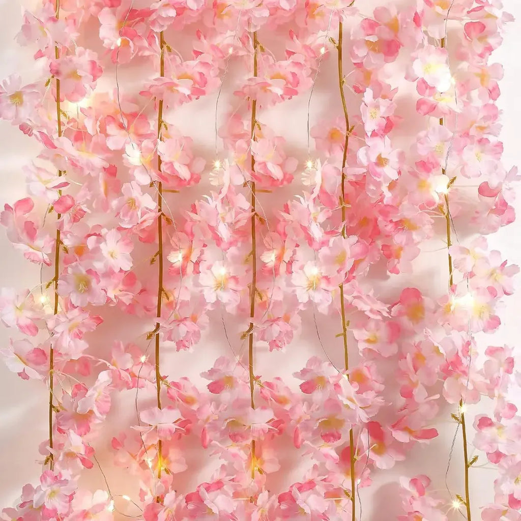 Cherry Blossom Fairy String Lights – 20 LED Blossom Garland for Bedroom & Wedding
